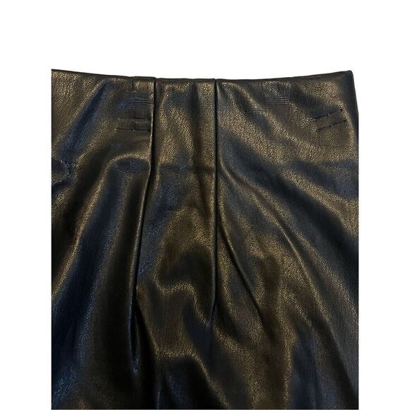 Ann Taylor Loft NWT Black Vegan Leather Pencil Skirt Straight Skirt Size 2 - Picture 3 of 4
